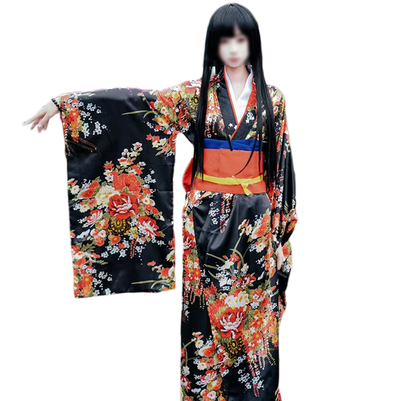 Kimono Yukata Cotton - Disfraz de Anime Jigoku Shoujo Enma