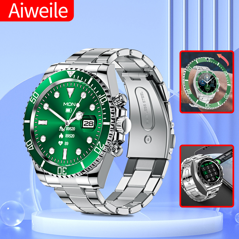 Japanese Active Lifestyle - Aiweile-reloj inteligente AW12 para hombre, cronógrafo