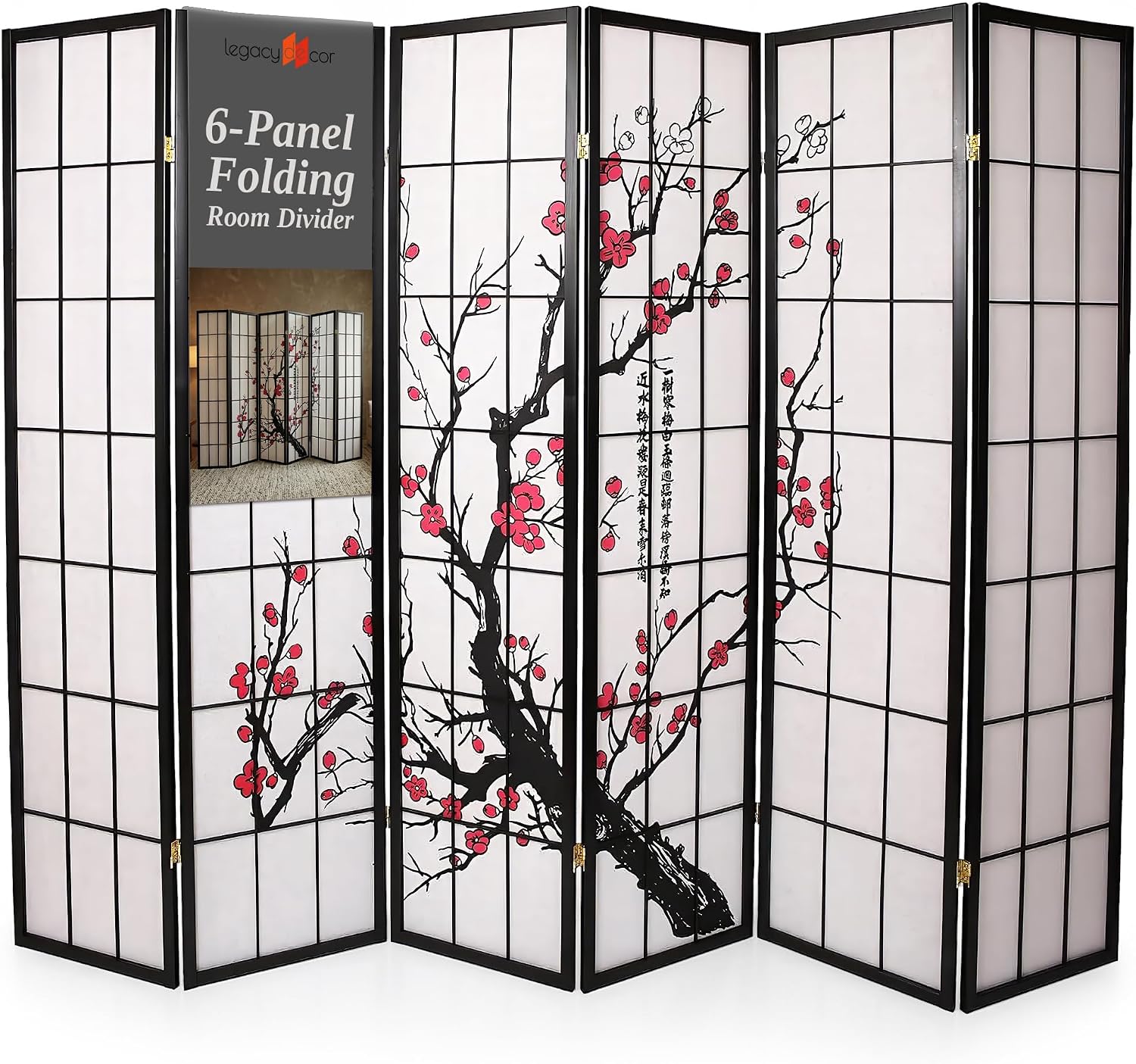 Shoji Screen Divider - Separador de ambientes de 6 paneles