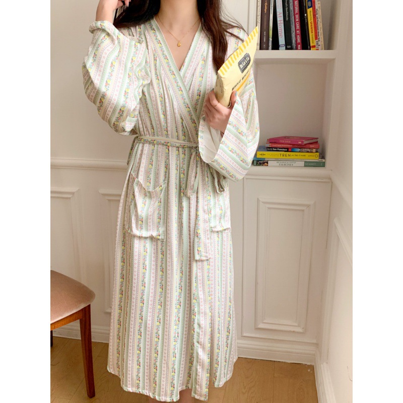 Kimono Yukata Cotton - Coreano Ins Kimono bata pijamas mujer