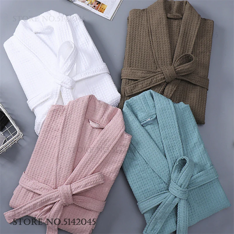Kimono Yukata Cotton - Bata de algodón tipo waffle para