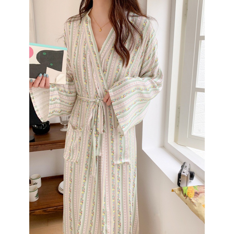 Coreano Ins Kimono bata pijama - Kimono Yukata Cotton reseña y precio